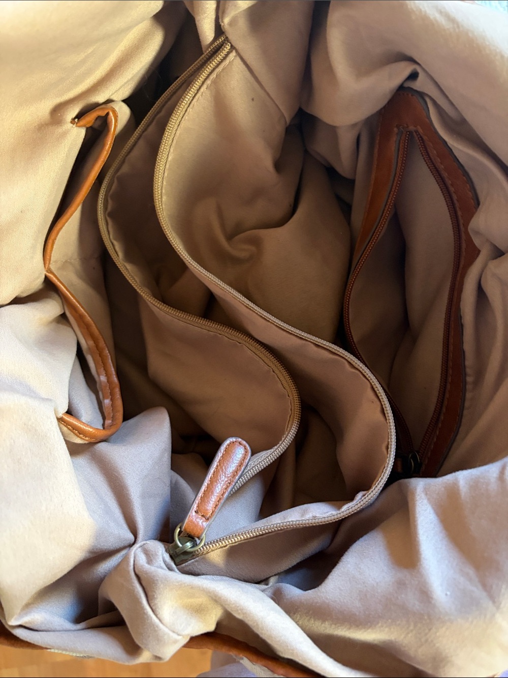 Lucky Brand Hobo Leather and Canvas Tote  | EUC | OS - Picture 10 of 12